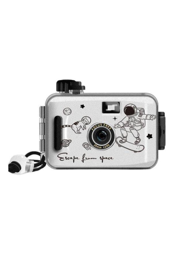 Retro Fool Film Camera Non-Pole Film Machine Fool Machine Campus Camera Student Birthday Gift Female-Body Color:Package 3-purple Camera