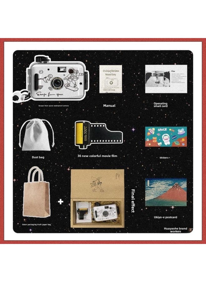 Retro Fool Film Camera Non-Pole Film Machine Fool Machine Campus Camera Student Birthday Gift Female-Body Color:Package 3-purple Camera