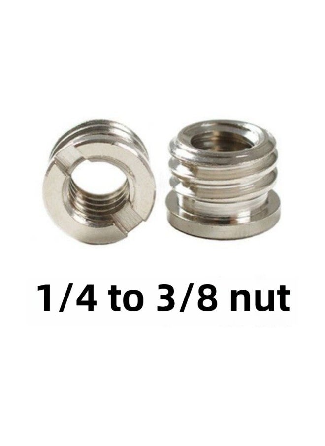 PTZ Base Conversion Screw 1/4 Interchange 3/8 Tripod Foot Nail Camera Quick Mount Plate Screw Lamp Frame Conversion-Body Color:Three-head Hot Shoe + 1/4 Double-layer Screws