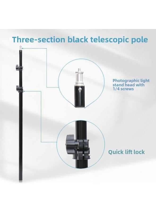 Photography Tripod Central Axle Elevated Pole Frame Lamp Frame Extension Pole Section Telescopic Tube Black Cross Tube For Photography-Body Color:Dark Khaki Color