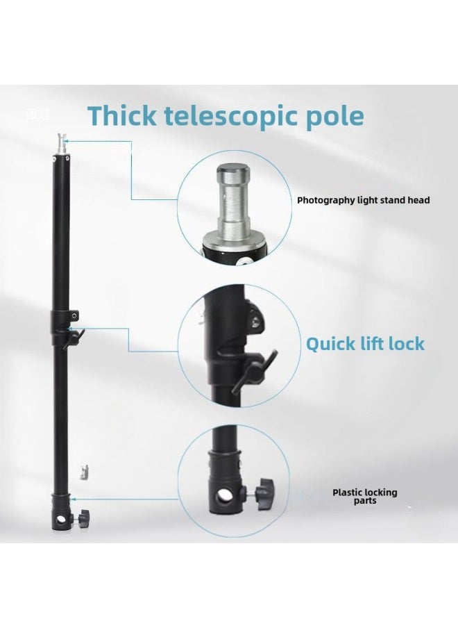 Photography Tripod Central Axle Elevated Pole Frame Lamp Frame Extension Pole Section Telescopic Tube Black Cross Tube For Photography-Body Color:Dark Khaki Color