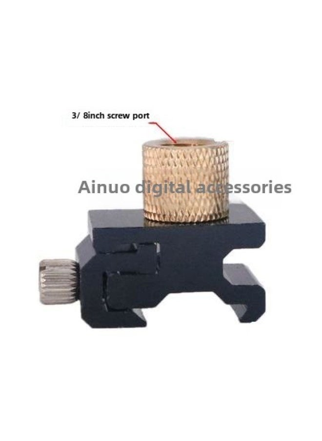 External Flash LED Light Quick-loading Panel Flash Base Hot Shoe Seat Cold Shoe Seat Base Adapter-Body Color:3/8 Hole Screw + Cold Shoe Mount