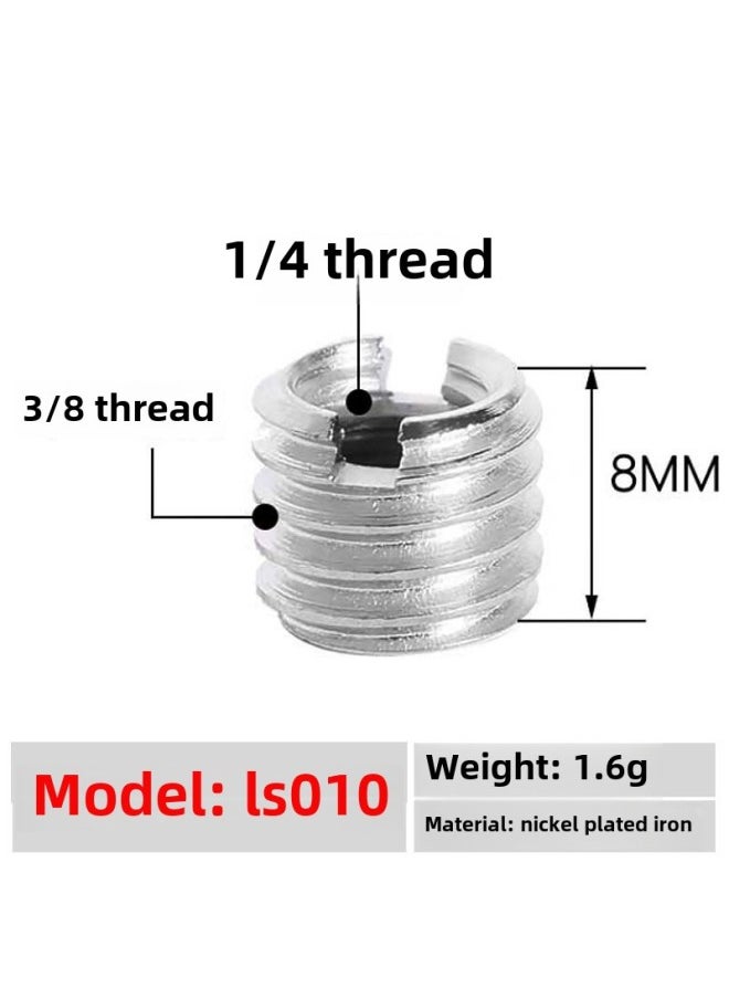 Camera Adapter Screw 5/8 Female 1/4 To 3/8 Conversion Projector Tripod Pan/tilt Quick-fitting Board Photography Accessories-Body Color:LS011