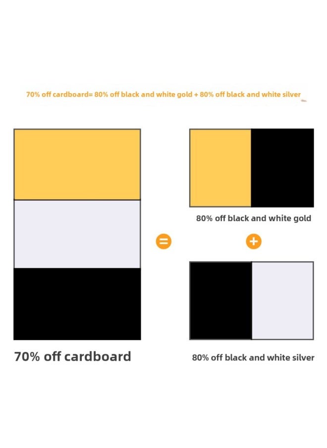 Photographic Reflector Foldable Photographic Light-filling Board Carthboard Portable Soft Light Prop Shading Mini Small Light-filling-Body Color: A4 70% Off Reflective Cardboard (one Side Is All Black)
