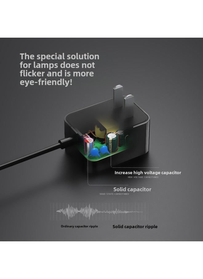 12V1A/5V2A/24V0.5A Power Adapter 19510 Lamps LED Desk Lamp 3C Certification Power Adapter-Color:5v1.98a Lamps Special Medium Standard 3c Certification Black-Specifications:DC Head 5.5*2.1