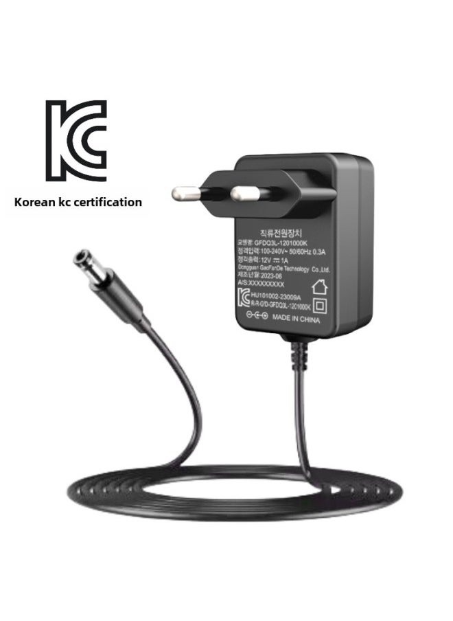 CCC Medium Standard 12V1A Power Adapter KC Korea CE PSE Japan METI Filing Certification Power Adapter-Color:KC/KCC Certification-Specifications:12V1A-3.5*1.35