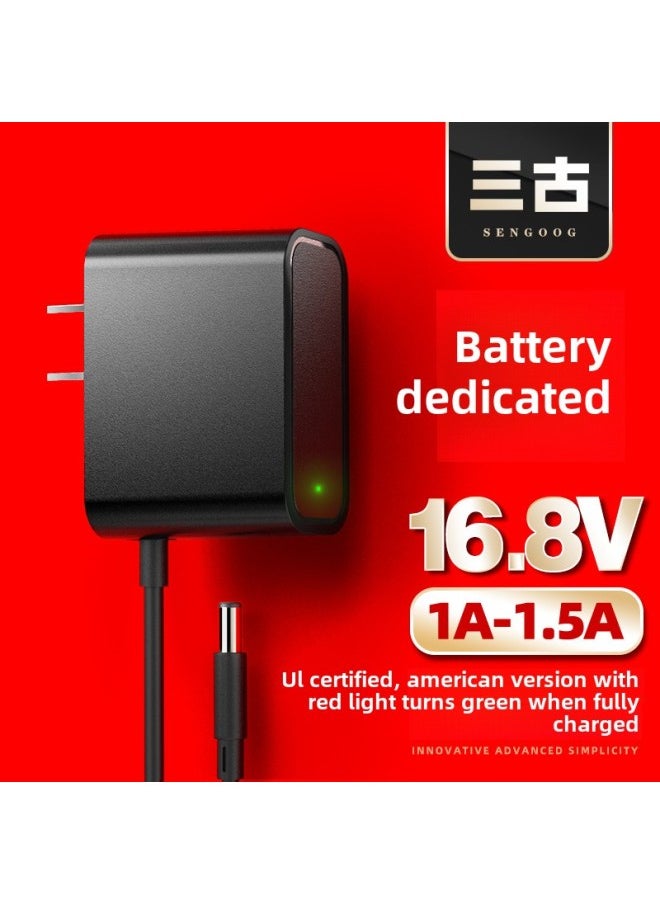 16.8v1a Lithium Battery Power Adapter US Ul Certification 16.8v1.4a Hand Drill Power Adapter-Color:Free Samples Required + 16.8v1a American Standard (usa) Black-Specifications:Dc Head 5.5*2.1mm