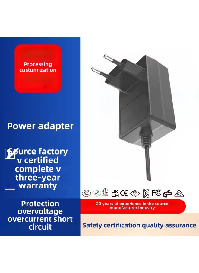 12V2A 24V1A Disinfection Box UV Lamp Equipment US ETL Certified Power Adapter Black White-Color:Black-Specifications:12V-US Gauge