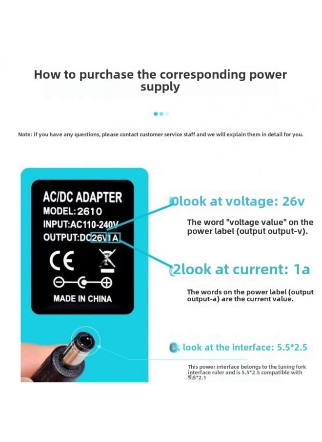 Sweeping Robot Charger Vacuum Cleaner Power Adapter-Color:19V1A-Specifications:Cord Length 2m