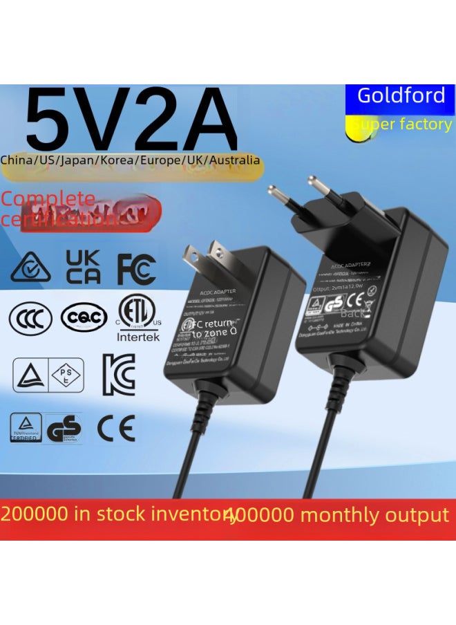 5v2a Power Adapter Pse/3c/etl/ce/ukca Certification For Digital Computer Switching Power Supply-Color:KC/KCC Certification-Specifications:5V2A-Other