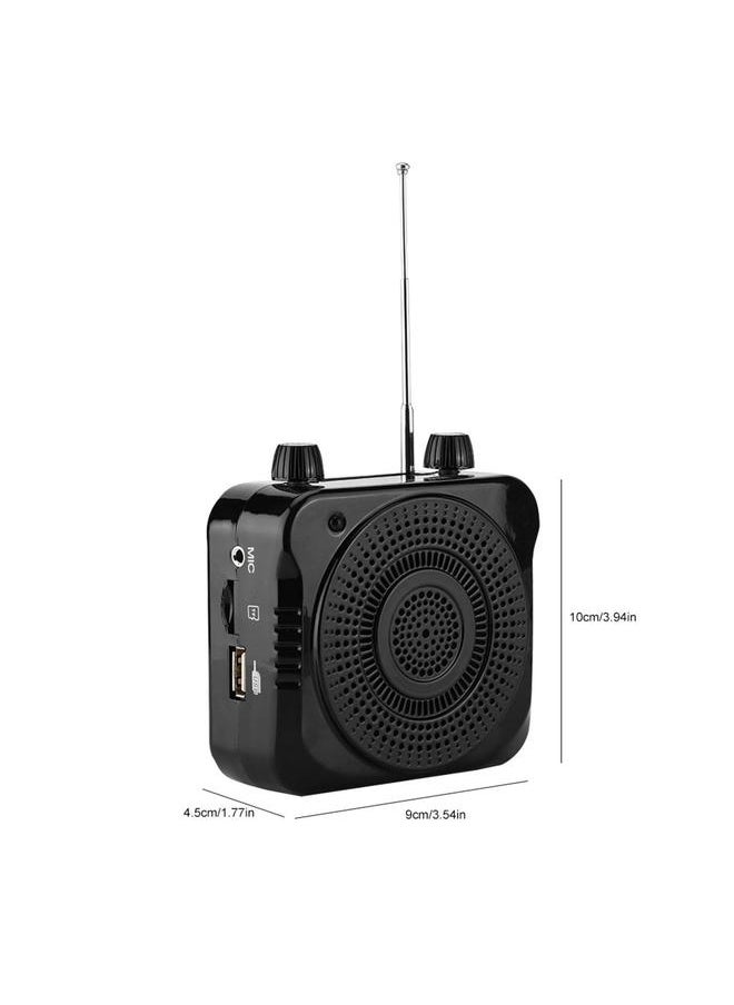 Portable Amplifier Audio Wireless Radio FM USB Player Loudspeaker with Mic for Teaching Speech