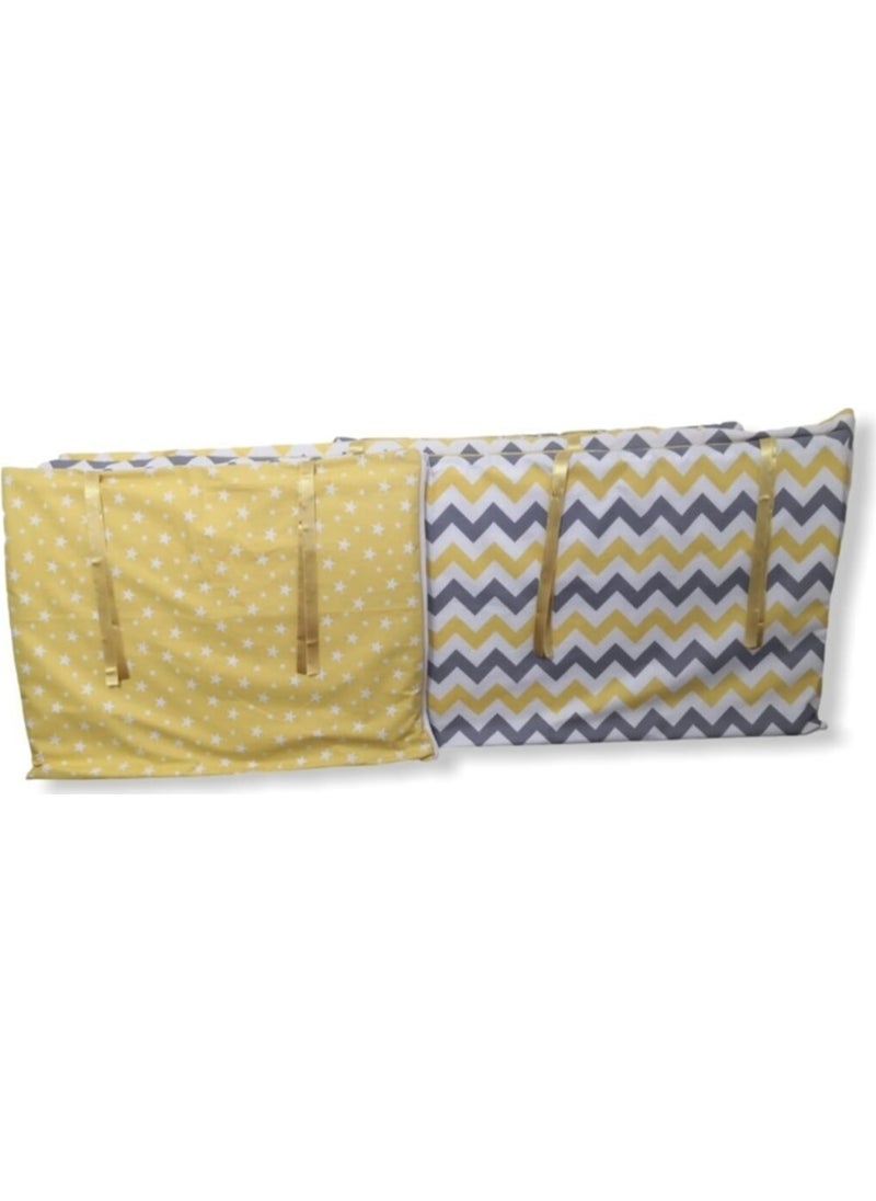 Baby Special Baby Kids Crib Edge Protection 70 x 120 Parking For Crib (4 Pieces) Barrier Bumper Yellow Zigzag/Yellow Star