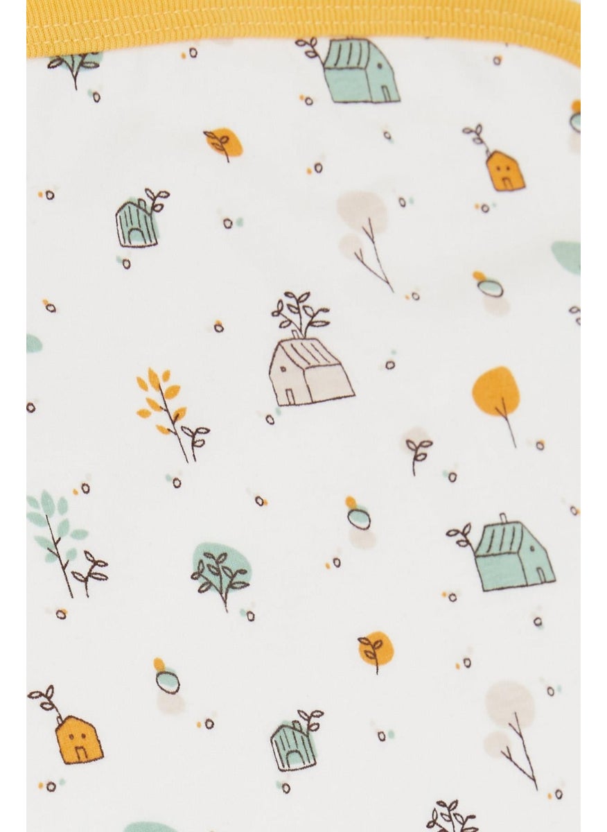 GIRLS & BOYS Newborn Baby Blanket Spring Themed 0-3 Months, Ecru
