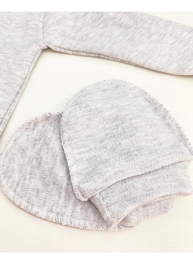 Organic New Season Boxed Starry Bear Baby Boy 5-Piece Hospital Discharge Set Newborn Outfit 5 Pieces