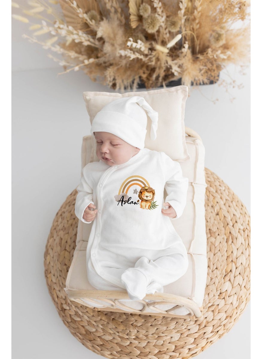 Printed 100% Organic Personalized 10LU Hospital Issue 10 Pack Ecru 10 Pack Organic Knitted Organic Cotton
