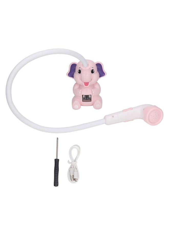 Baby Bath Shower Head with Thermometer Animal Shaped IPX7 Waterproof Flexible Hose Water Spray Toy Type 3