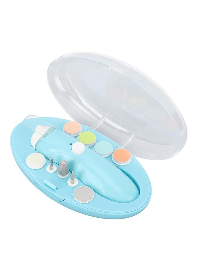 Baby Nail Trimmer LED Low Noise Blue Electric Baby Nail Clipper with 9 Grinding Heads for Toddlers