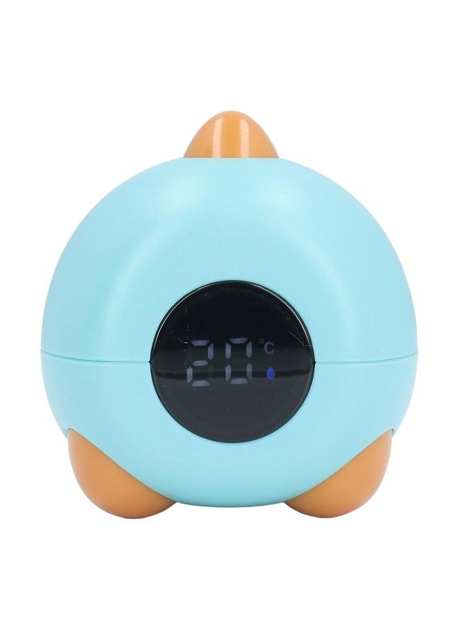 Baby Bath Thermometer Dinosaur Shaped Cute Cartoon Safety LED Display Portable Baby Water Temperature Measurement Blue