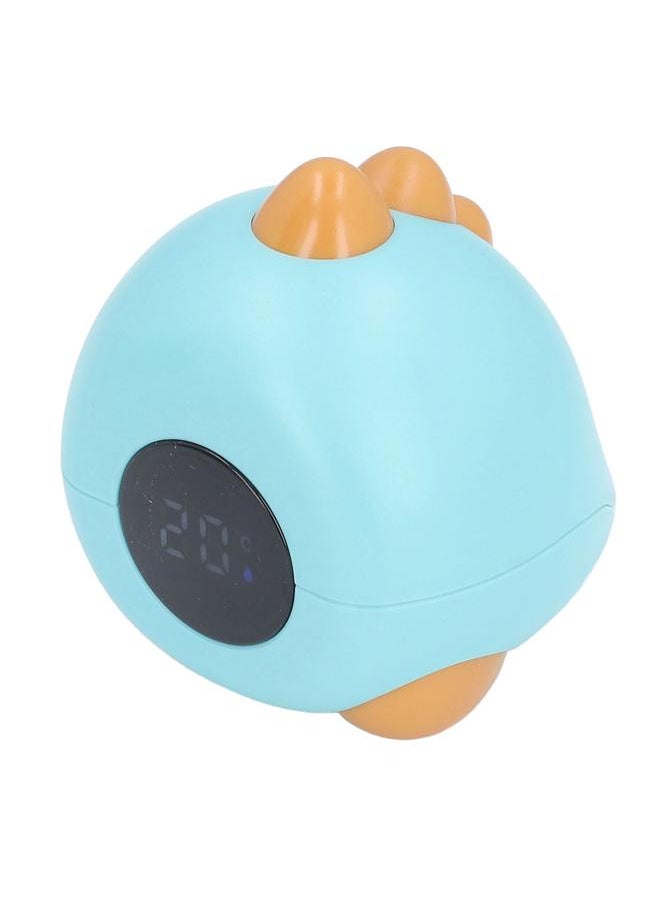 Baby Bath Thermometer Dinosaur Shaped Cute Cartoon Safety LED Display Portable Baby Water Temperature Measurement Blue