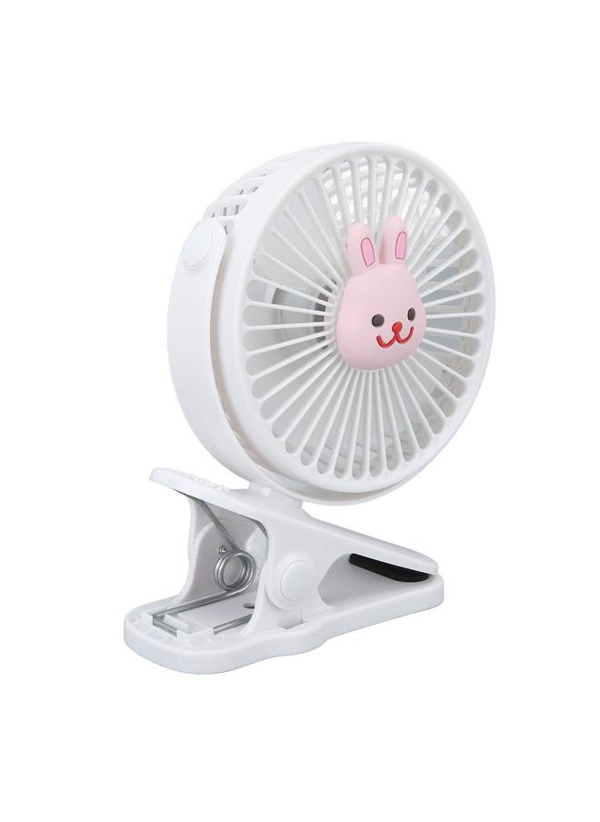 Baby Stroller Fan Clip USB Cartoon 3 Speeds Portable Fashionable Adjustable Clip Stroller Fan Type 1