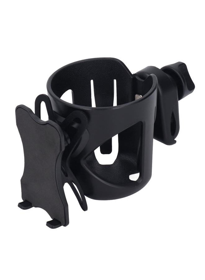 2 in 1 Stroller Cup Cellphone Holder Multifunction Universal 360° Rotation Baby Carriage Bottle Support