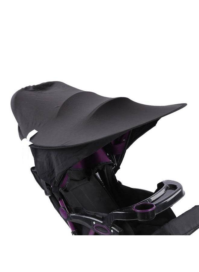 Baby Stroller Awning Black Infant Pram Canopy Ultraviolet‑Proof Sun Cover Stroller AccessoryBlack