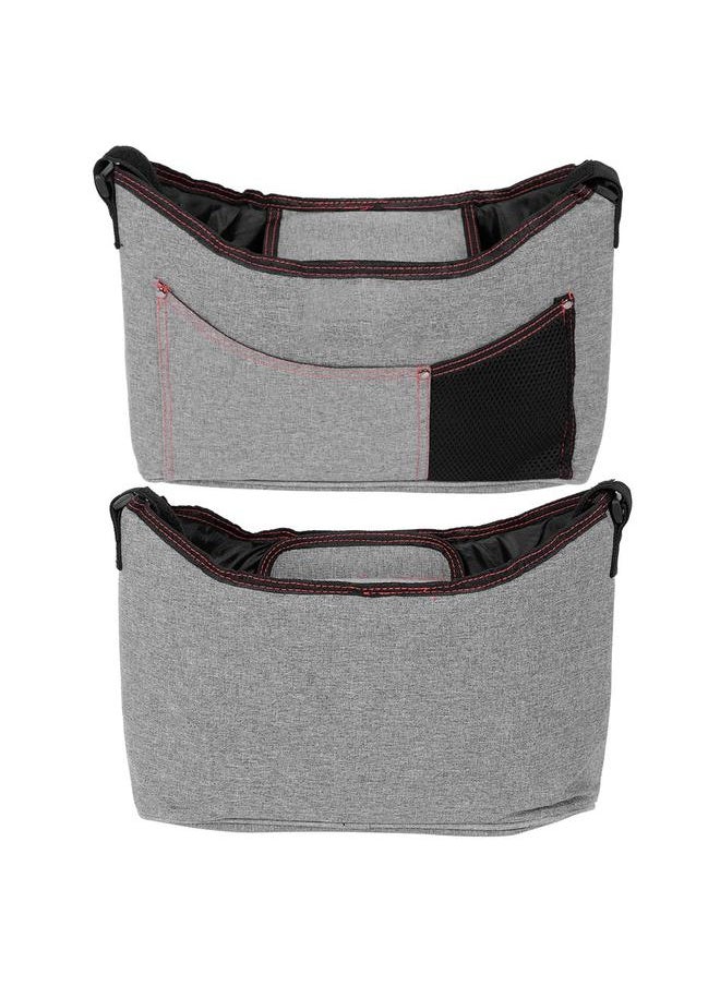 Large Capacity Mother Baby Carriage Hanging Bag Stroller Organizer Package Accessories(Gray)