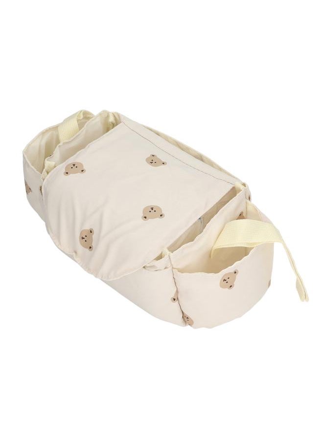 Baby Stroller Bag Stylish Portable Multipurpose Large Capacity Multiple Compartments Infant Stroller Travel Bag Beige
