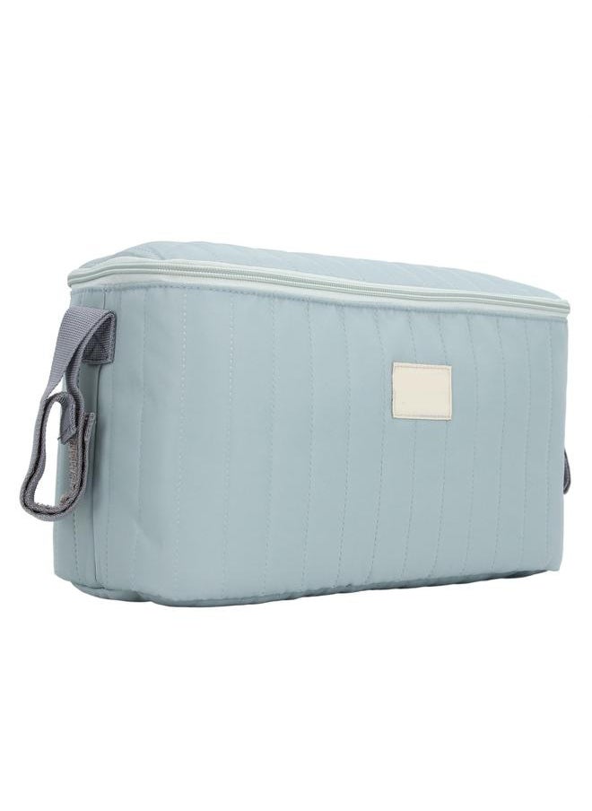 Baby Stroller Bag Waterproof Multifunctional Ample Space Zipper Closure 2 Handles Stroller Storage Bag Green