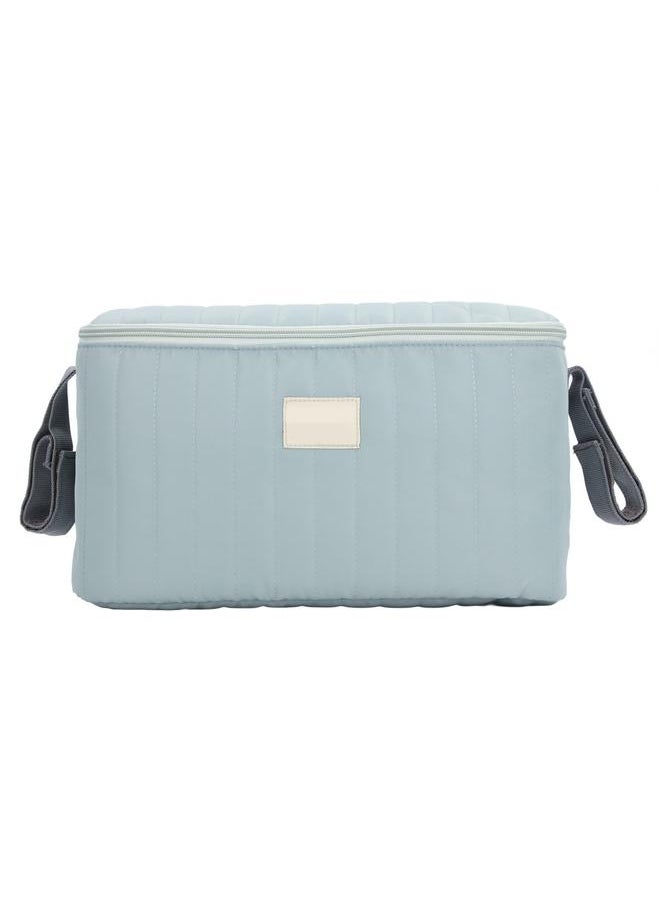 Baby Stroller Bag Waterproof Multifunctional Ample Space Zipper Closure 2 Handles Stroller Storage Bag Green