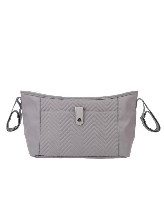 Baby Stroller Bag Large Capacity Multi Pockets Waterproof Nylon Universal Stroller Bag for Outdoors Grey