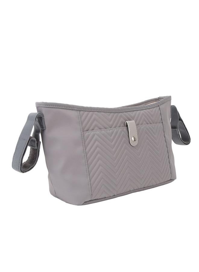 Baby Stroller Bag Large Capacity Multi Pockets Waterproof Nylon Universal Stroller Bag for Outdoors Grey