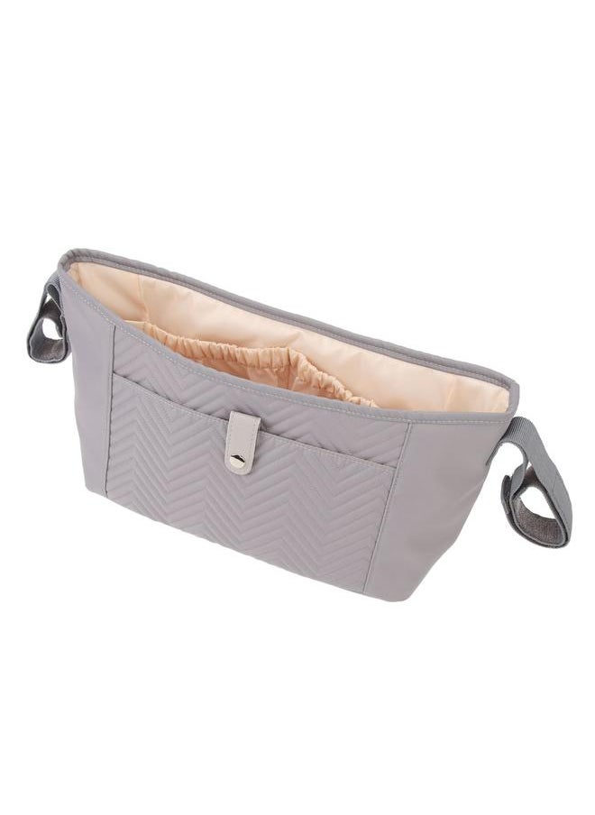 Baby Stroller Bag Large Capacity Multi Pockets Waterproof Nylon Universal Stroller Bag for Outdoors Grey