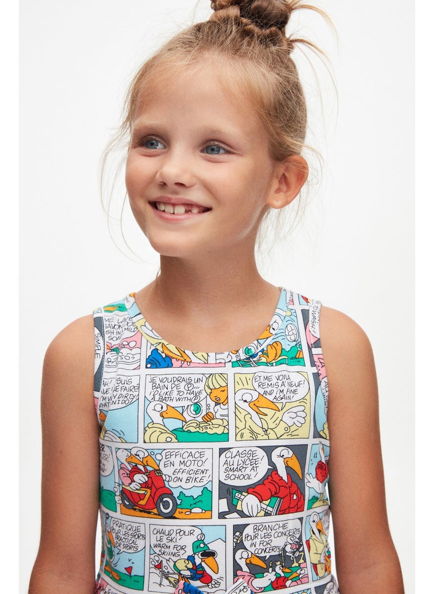 Cartoon Network Girl Patterned Sleeveless Dress