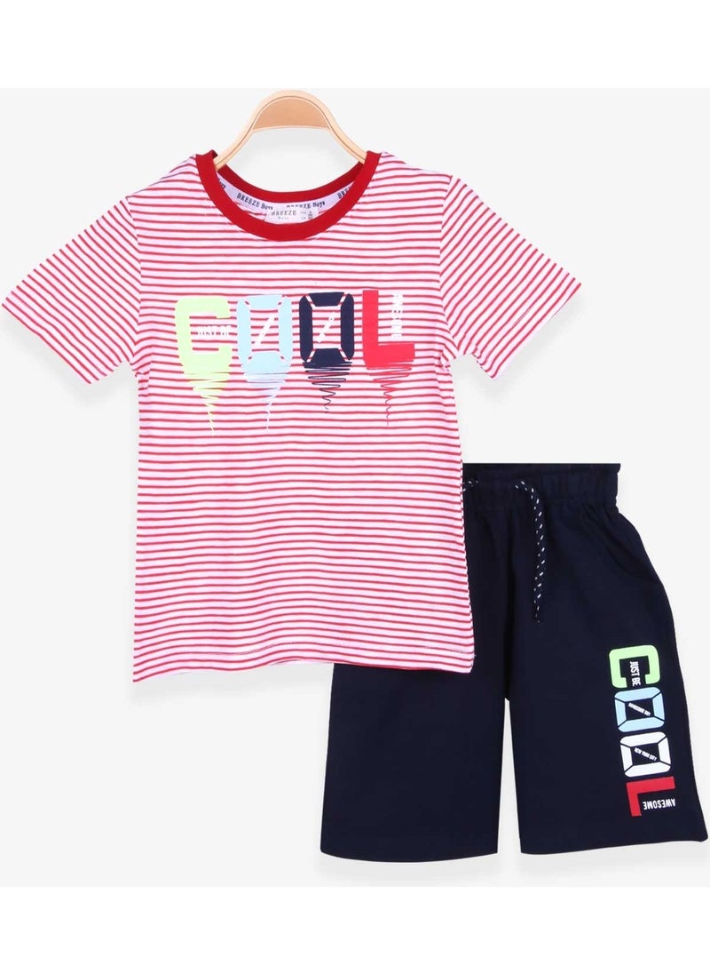 Boys Shorts Set Printed White (2-6 Years)