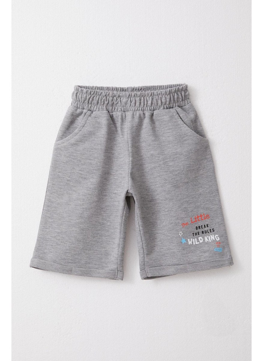 Boy Shorts Set King Lion Printed 1-4 Years, Green