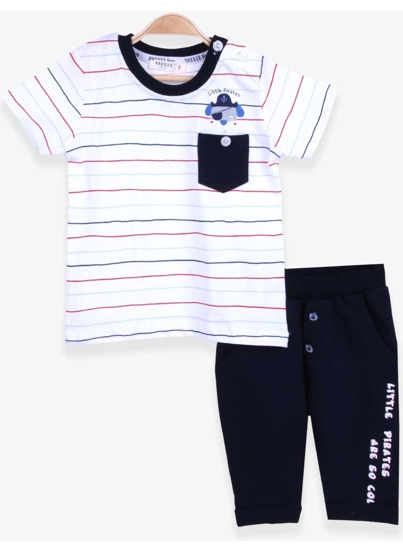 Baby Boy Capri Pants Suit Ecru (6 Months-2 Years)