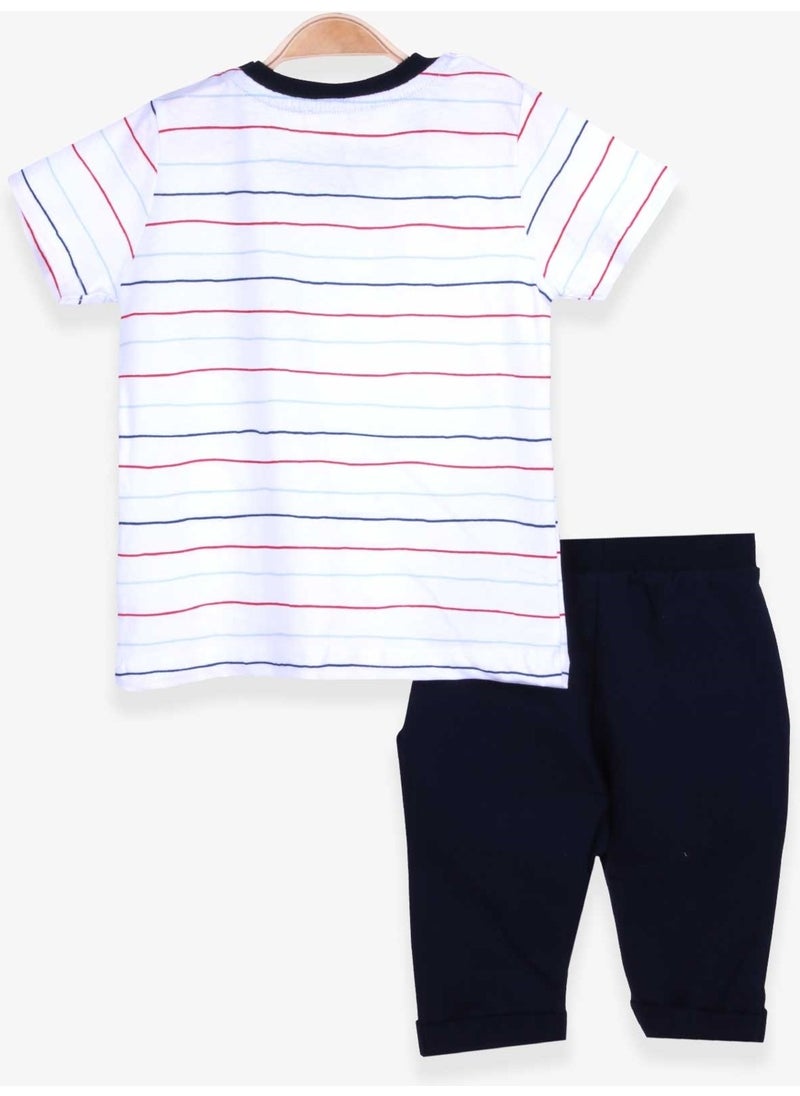Baby Boy Capri Pants Suit Ecru (6 Months-2 Years)