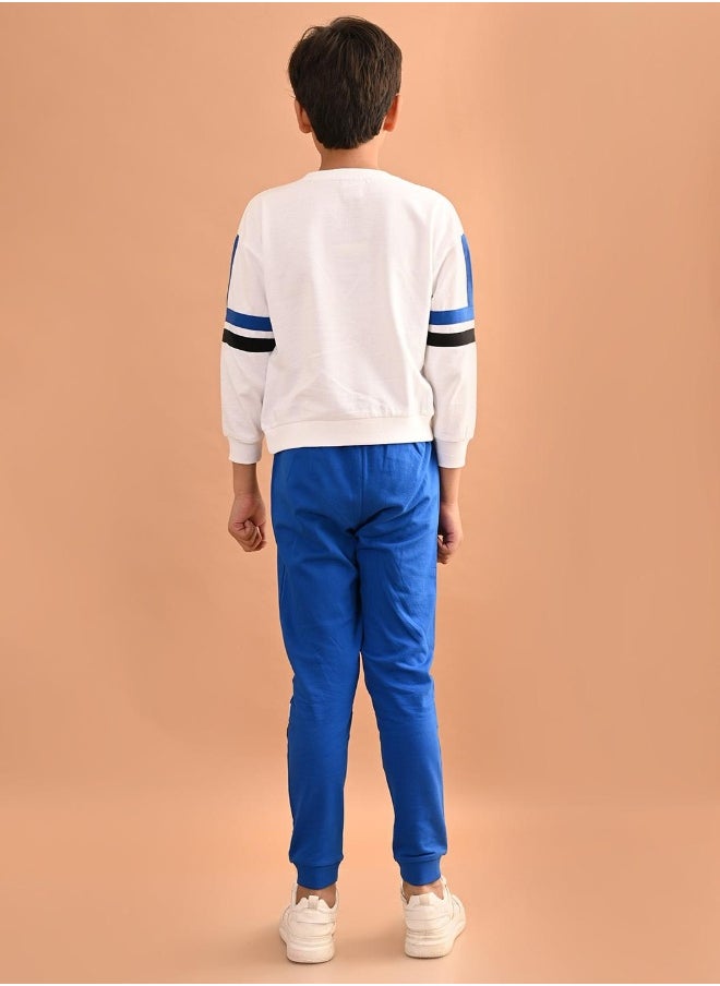 Solid Sweatshirt with Jogger Set