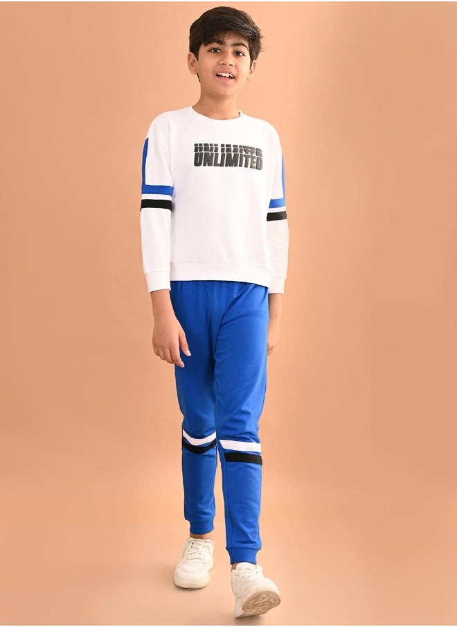 Solid Sweatshirt with Jogger Set