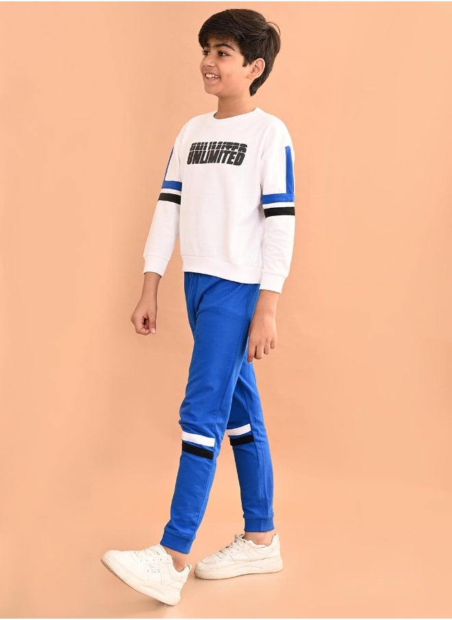 Solid Sweatshirt with Jogger Set