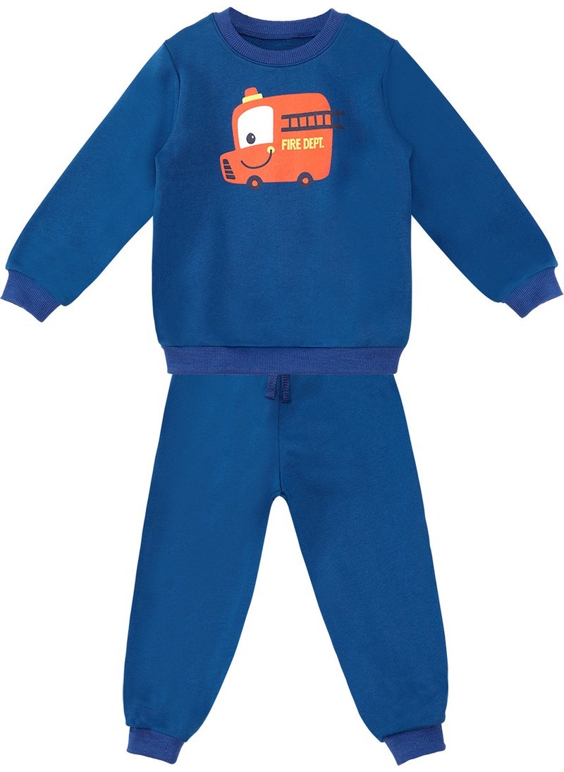 Firefighter Baby Boy Navy Blue Tracksuit