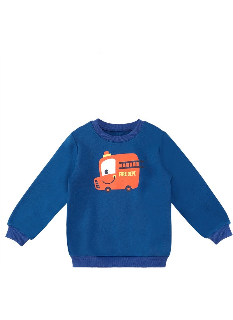 Firefighter Baby Boy Navy Blue Tracksuit