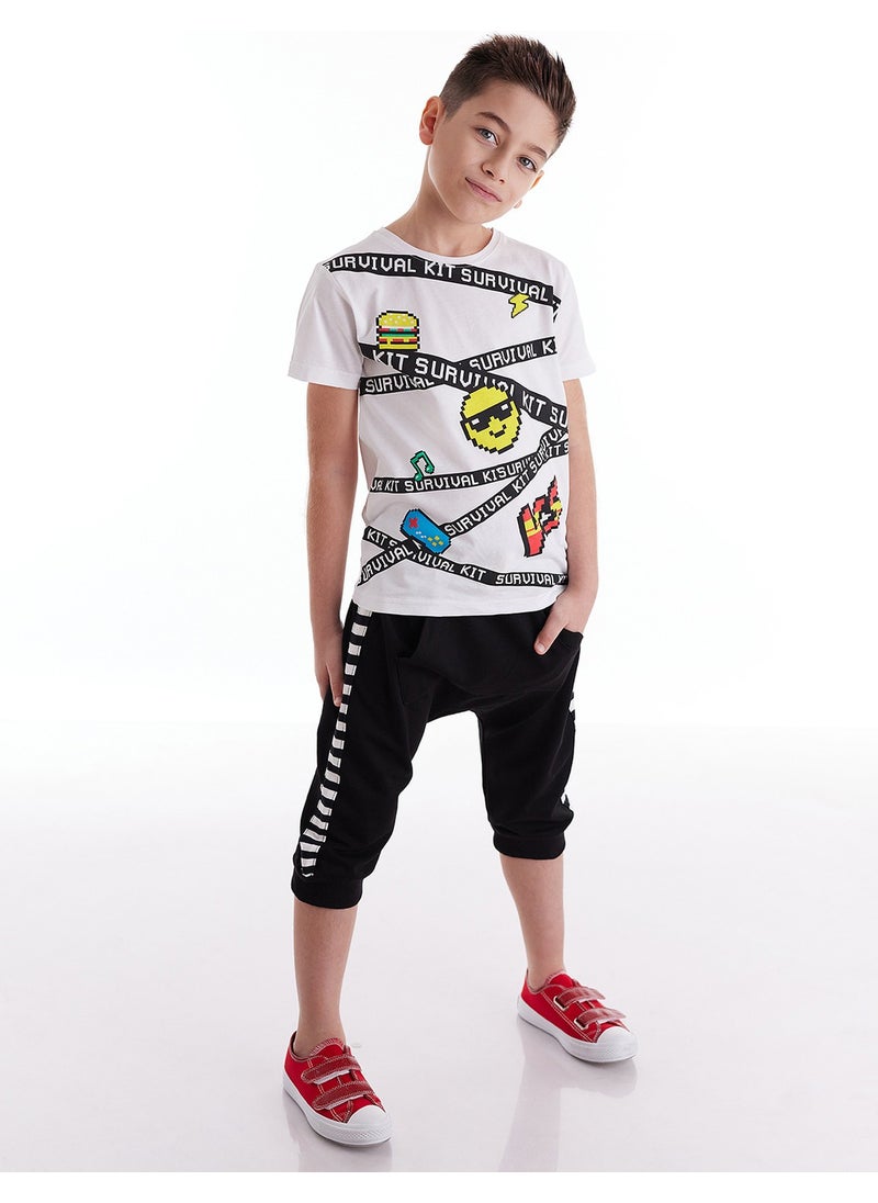 Survival Boy T-shirt Capri Shorts Set