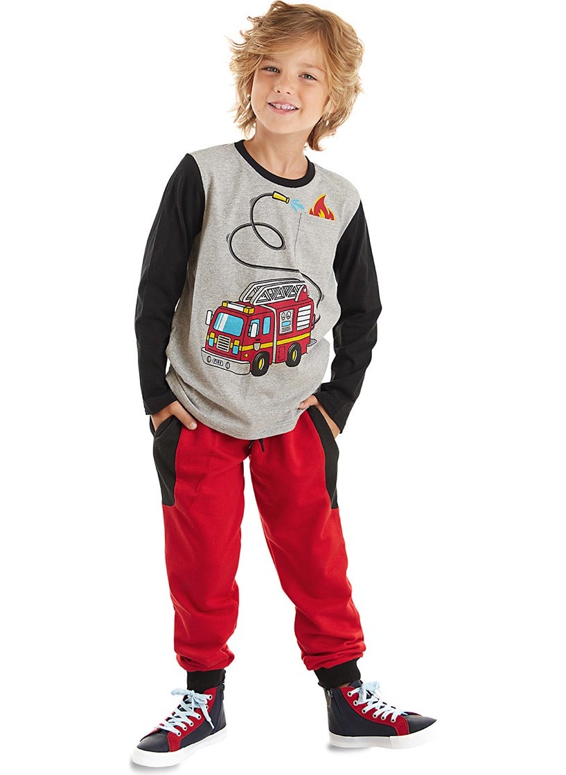 Firefighter Boy T-Shirt Trousers Set
