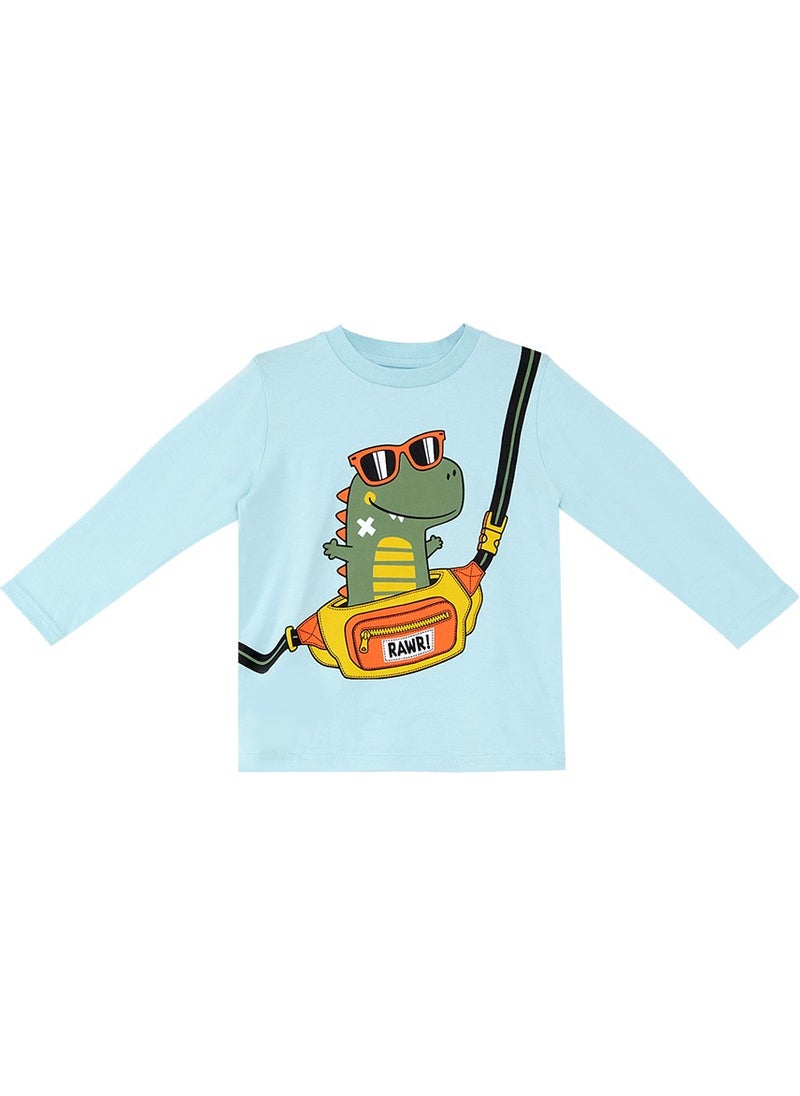 Dino Boy T-Shirt Tracksuit Bottom Set