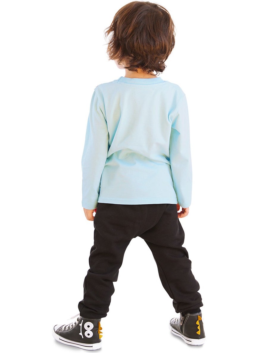 Dino Boy T-Shirt Tracksuit Bottom Set