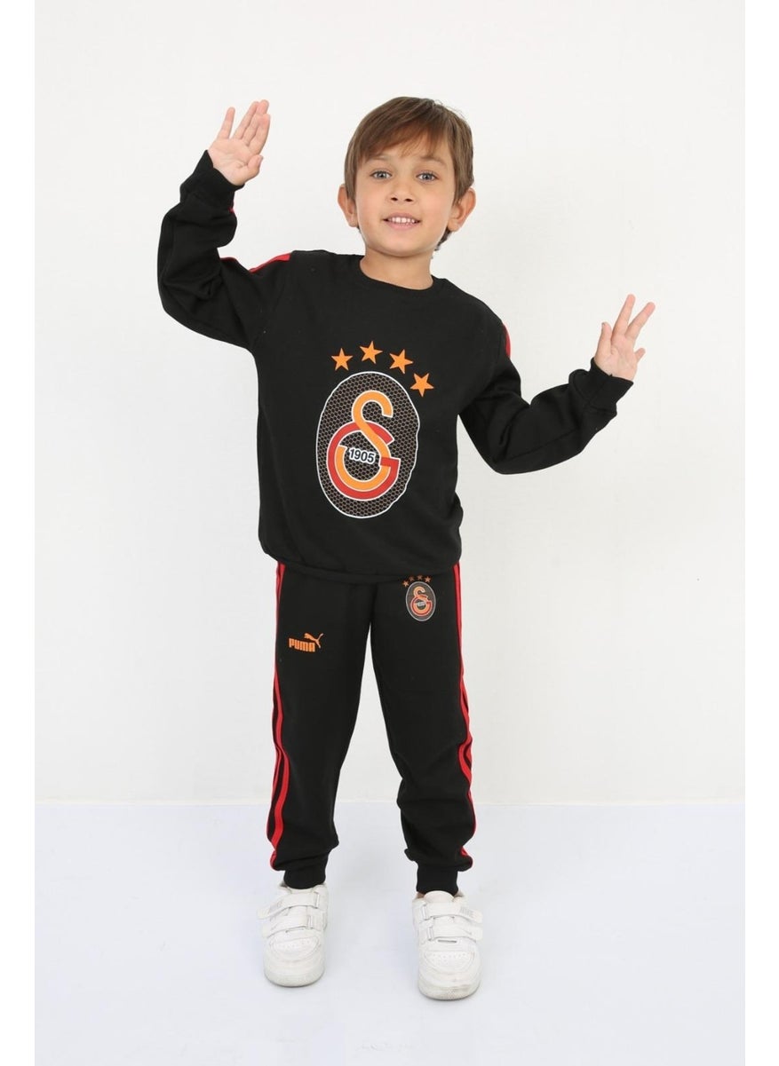 Blue Beads Kids Boys Fan Tracksuit Set