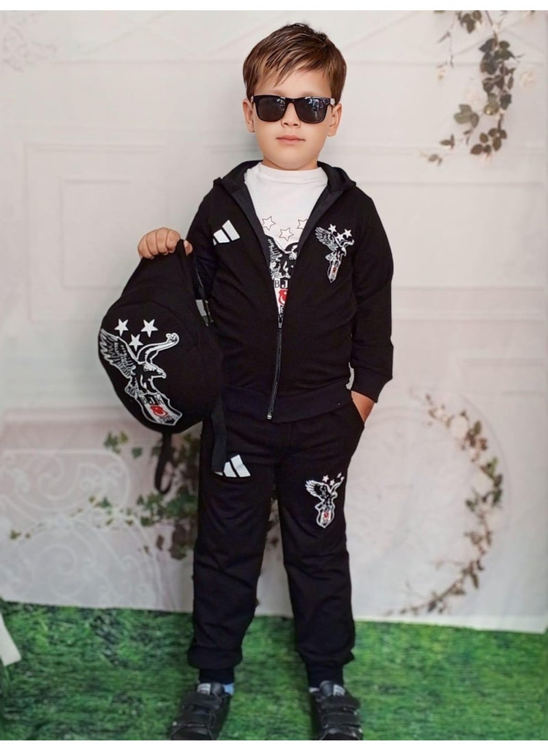 Beşiktaş 4 Piece Fan Kids Tracksuit with Bag
