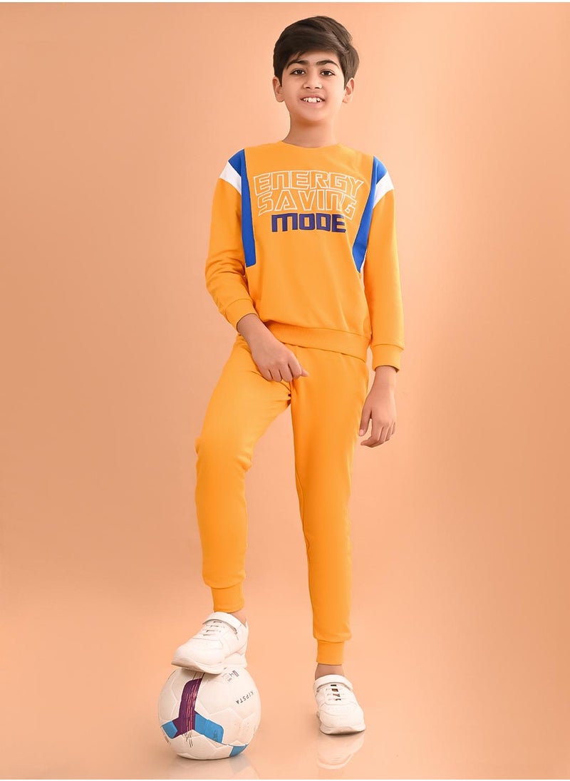Solid Sweatshirt with Jogger Set